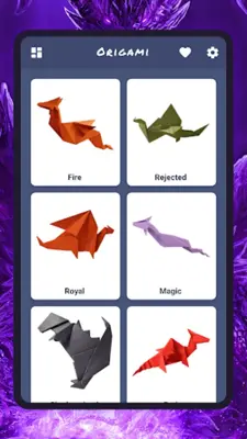 Origami dragons android App screenshot 10