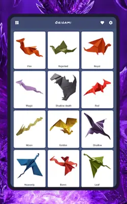 Origami dragons android App screenshot 4